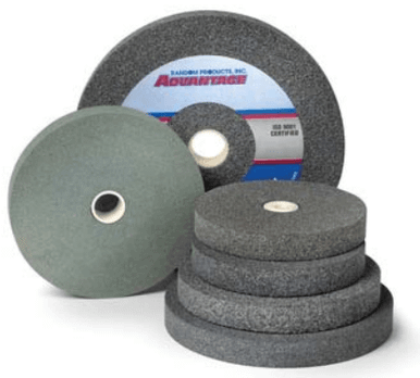 6 x 1/2 x 1 GC100-I Green Silicon Carbide Bench Wheel