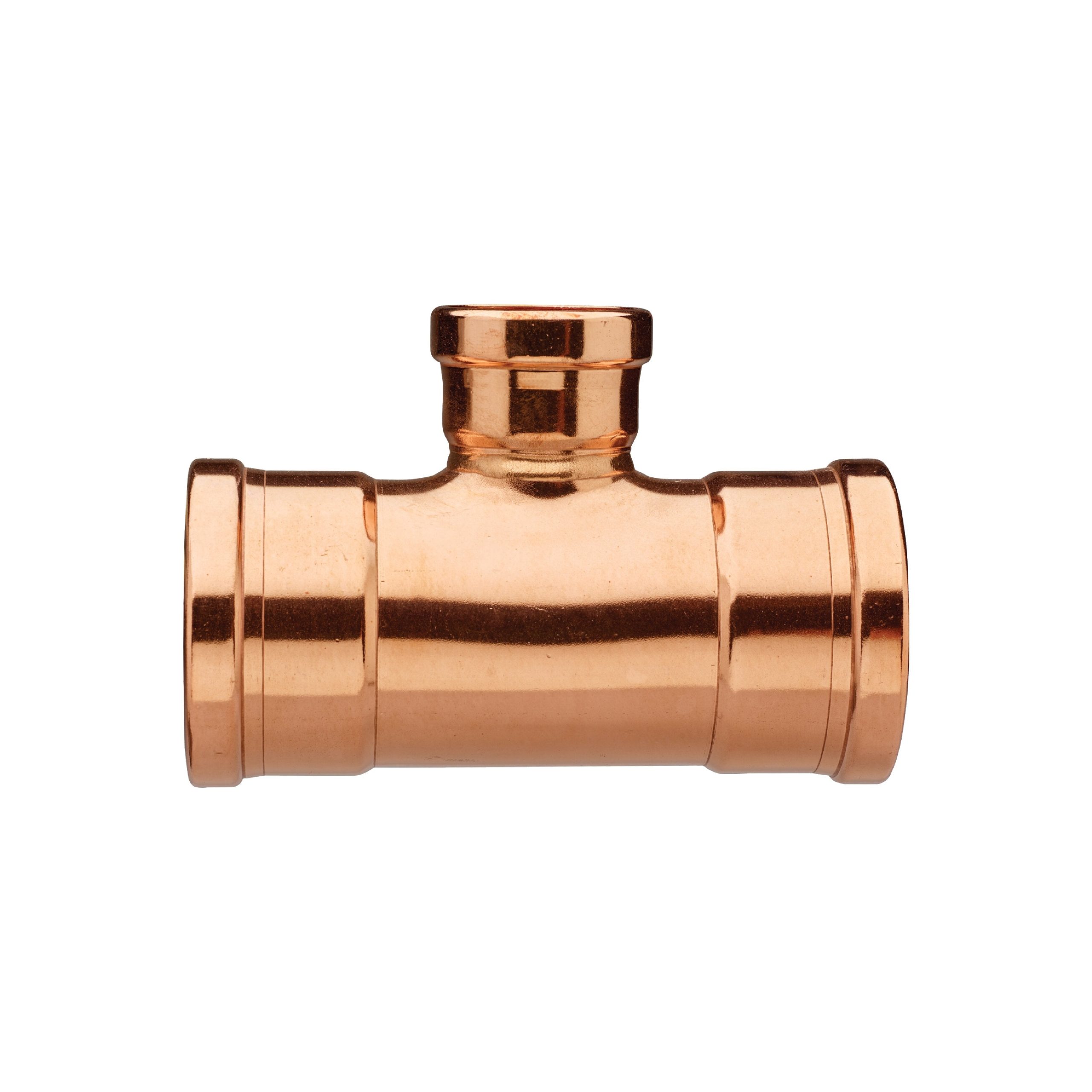 Bonomi 5V3300181814 - 4 Inch x 4 Inch x 3 Inch Copper Press Reducing Tee