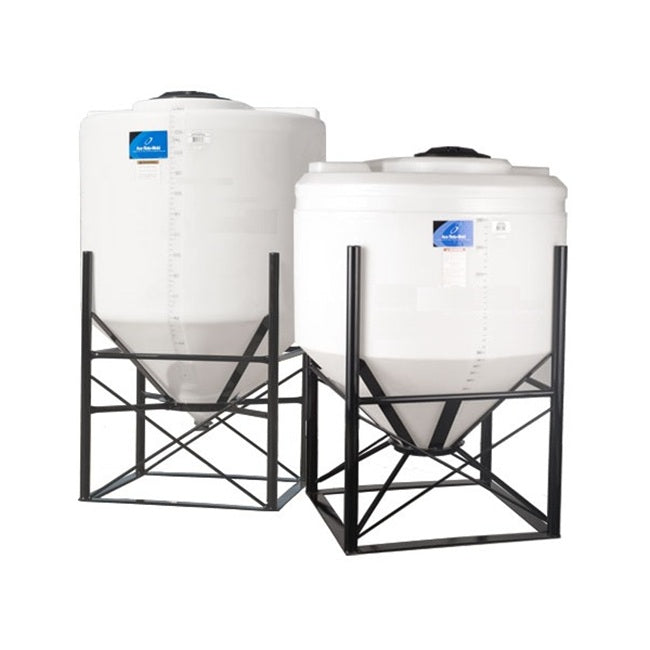 Ace Roto-Mold Cone Bottom Tanks - Flat Top