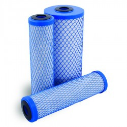 Aries Filter Works CB-10-6301-BB-CH, 1 Micron Chloramine Reduction Carbon Block Filter, 4.5'' x 10''