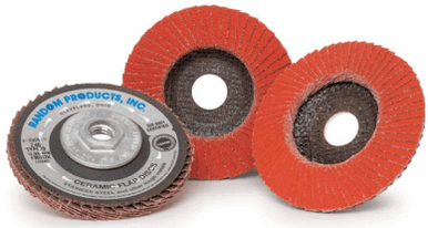 4-1/2 x 7/8 60-Grit Type 29 Ceramic Flap Discs (10/Pkg.)