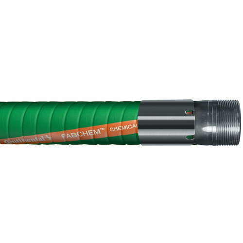 Continental ContiTech Fabchem 2 in. 200 PSI Transfer Hose w/ Stainless Male NPT Ends