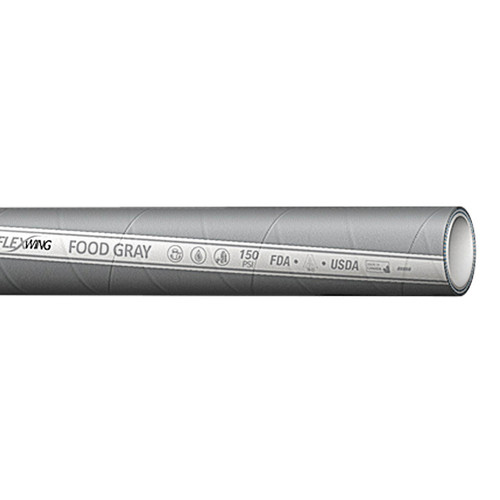 Continental ContiTech Flexwing Food Gray Transfer Hose - Hose Only