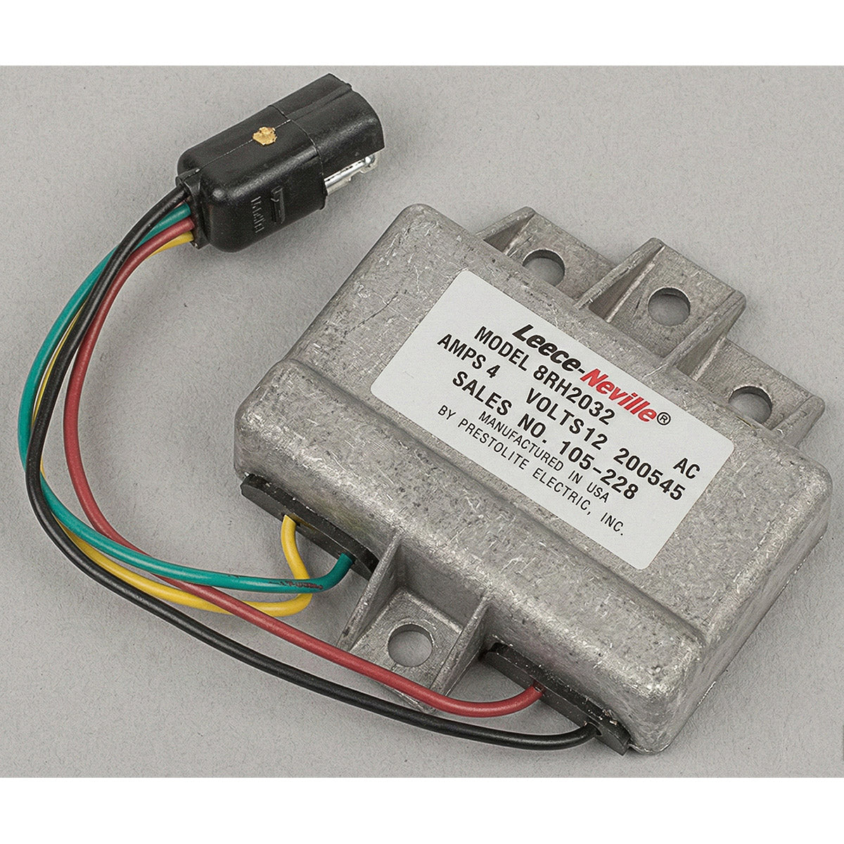 Voltage Regulator for Ford - 12-Volt, 4 Spade Plug, Flat Mount, Motorola/Prestolite Style