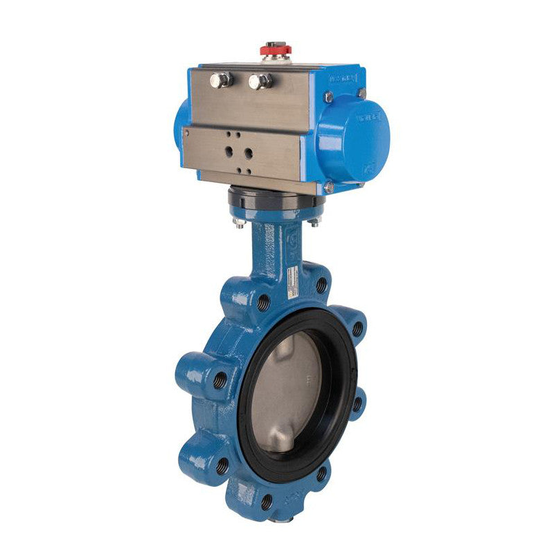6 Inch Bonomi SR541S Butterfly Valve, Lug Style, Buna-N, Stainless Steel Disc with Spring Return Pneumatic Actuator