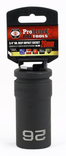 30 mm Deep Impact 6 Point Impact 3/4" Drive Metric Socket
