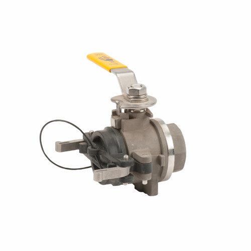Banjo 1 1/2 in. Full-Port Male Dry-Mate x 1 1/2 in. Female NPT Stainless Steel Valve w/ PTFE Seals