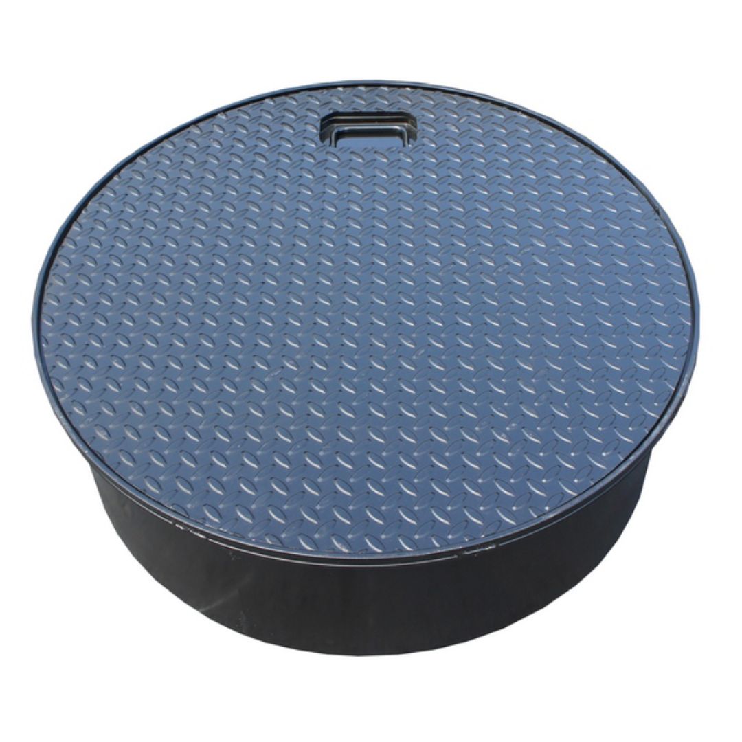 24 Inch X 10 Inch Round Manhole, Lay-In Lid, Steel Skirt - A0717-024