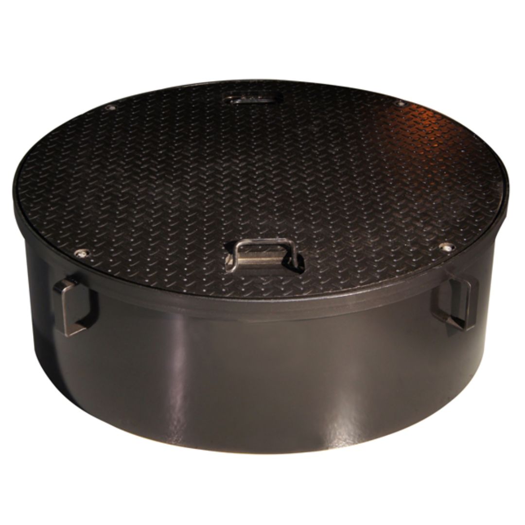 30 Inch x 13 Inch Round Manhole, Bolt Down/WR Lid, Steel Skirt - A0717-030B