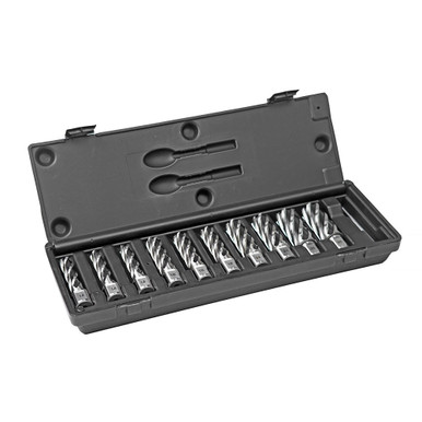 High Speed Steel Annular Cutter Set - 10 Piece, 1" Depth of Cut HSS.KIT/10S-I2
