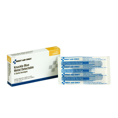Blue Metal Detectable Fabric Knuckle Bandages, 1500 per Box 1-692