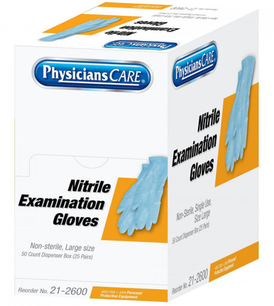 Nitrile Exam Gloves, 50 in a Dispenser Box 21-2600
