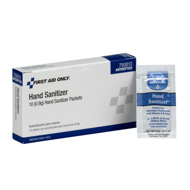 Hand Sanitizer Packets (0.9g), 10 Per Box 750013