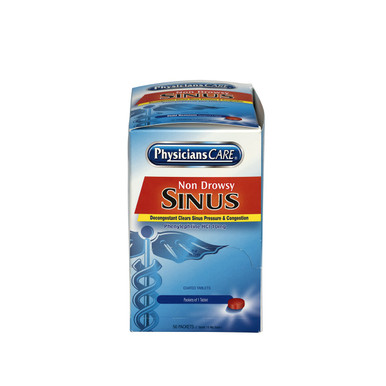 PhysiciansCare Non-Drowsy Sinus Decongestant Medication, 50 Count 90087