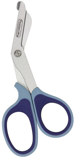7"" Non-Stick Titanium Bent Bandage Shears, Blue 90293
