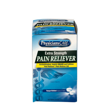 Extra Strength Pain Reliever, 50 Packets of Two Pills Per Box 90316