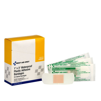 Waterproof Bandages, 3" x 1" , Box of 50 90333