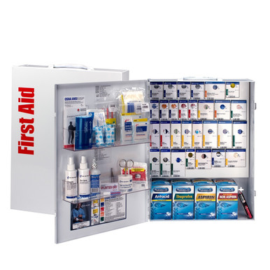 XL Metal SmartCompliance General Business First Aid Cabinet, ANSI 2021 Class B with Medications, 150 Person 90732