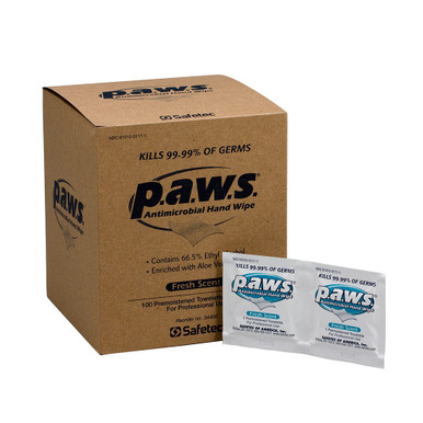 PAWS Antimicrobial Wipes, 100 per Box 90896