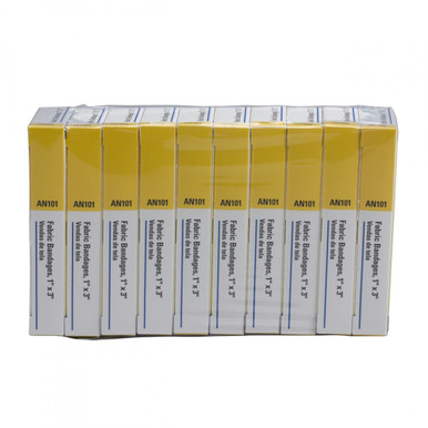 1"x3" Fabric Bandages, 16 per Box (10 Count) AN101-10