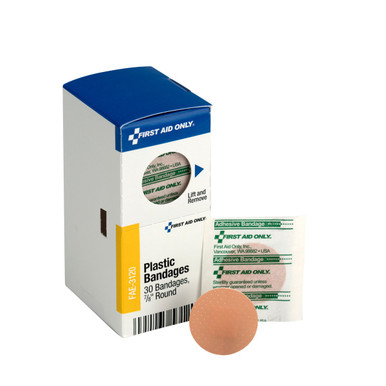 SmartCompliance Refill 0.88" Round Spot Plastic Bandages, 30 per Box FAE-3120