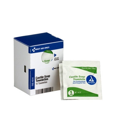 SmartCompliance Refill Castile Soap Wipes, 10 Per Box FAE-4014