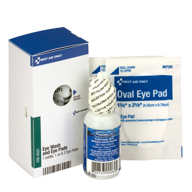 SmartCompliance Refill Eye Wash & Eye Pads, 1 Bottle, 1 oz. & 2 Eye Pads per Box FAE-6021