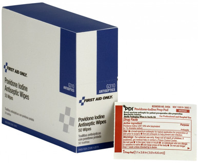 Povidone Iodine Wipes, 50 Per Box G310