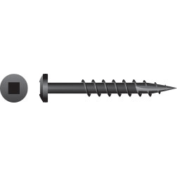 #6-9 x 1-1/4" Face Framing #7 Square Drive Pan Head, Coarse Thread, Type 17, Black Oxide (8,000/Bulk Pkg.)