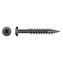 #6-20 x 1-1/4" Face Framing #7 Square Drive Pan Head, Fine Thread, Type 17, Black Oxide (8,000/Bulk Pkg.)