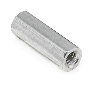 1/2" OD x 7/8" L x 1/4"-20 Thread Aluminum Female/Female Hex Standoff, Plain (50/Pkg.)