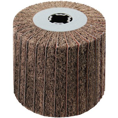Wendt 323482 | 4 x 4 x 3/4 In. Quad-Keyway Interleaf Flap Wheel Drum / Roll | Medium / 80 Grit