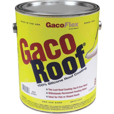 GacoRoof 100% Silicone Roof Coating, Gray (1 Gal) #GACSRCG1