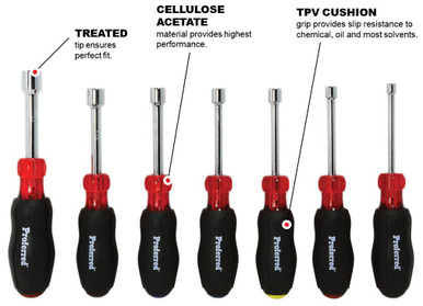 7 Piece Sae Proferred Hollow Shank Sae Nut Driver Set