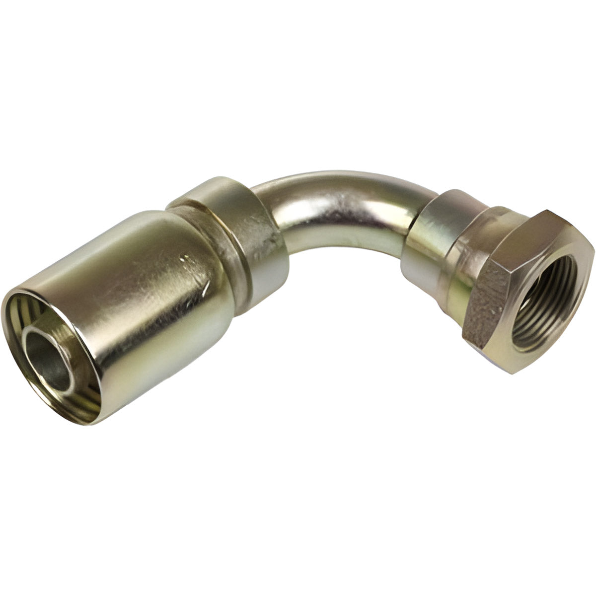 1/4 INCH HOSE X 1/4 INCH - 19 BSPP FEMALE ELBOW - 90 SWIVEL