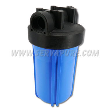 Hydronix HF45-10BLBK10, 10" Blue, 4.5" Body, 1" Black Cap Filter Housing
