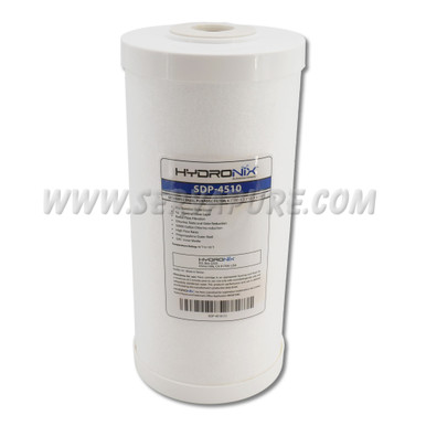 Hydronix SDP-4510, Radial Flow Carbon Filter, 4.5" x 9-7/8", 25 Micron