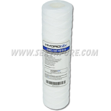 Hydronix SWC-25-10-0.5, Sediment String Wound Cartridge, 2.5" x 9-7/8", 0.5 Micron