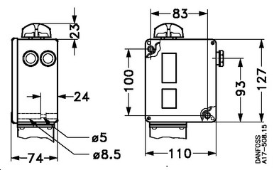 017-503566 Danfoss Pressure switch, RT6AB