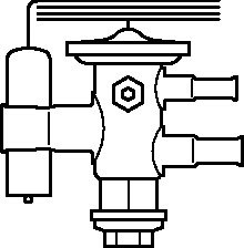 068U2331 Danfoss Thermostatic expansion valve, TUAE