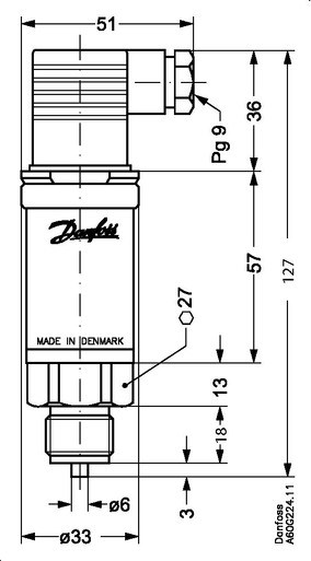 060G2005 Danfoss Pressure transmitter, AKS 32