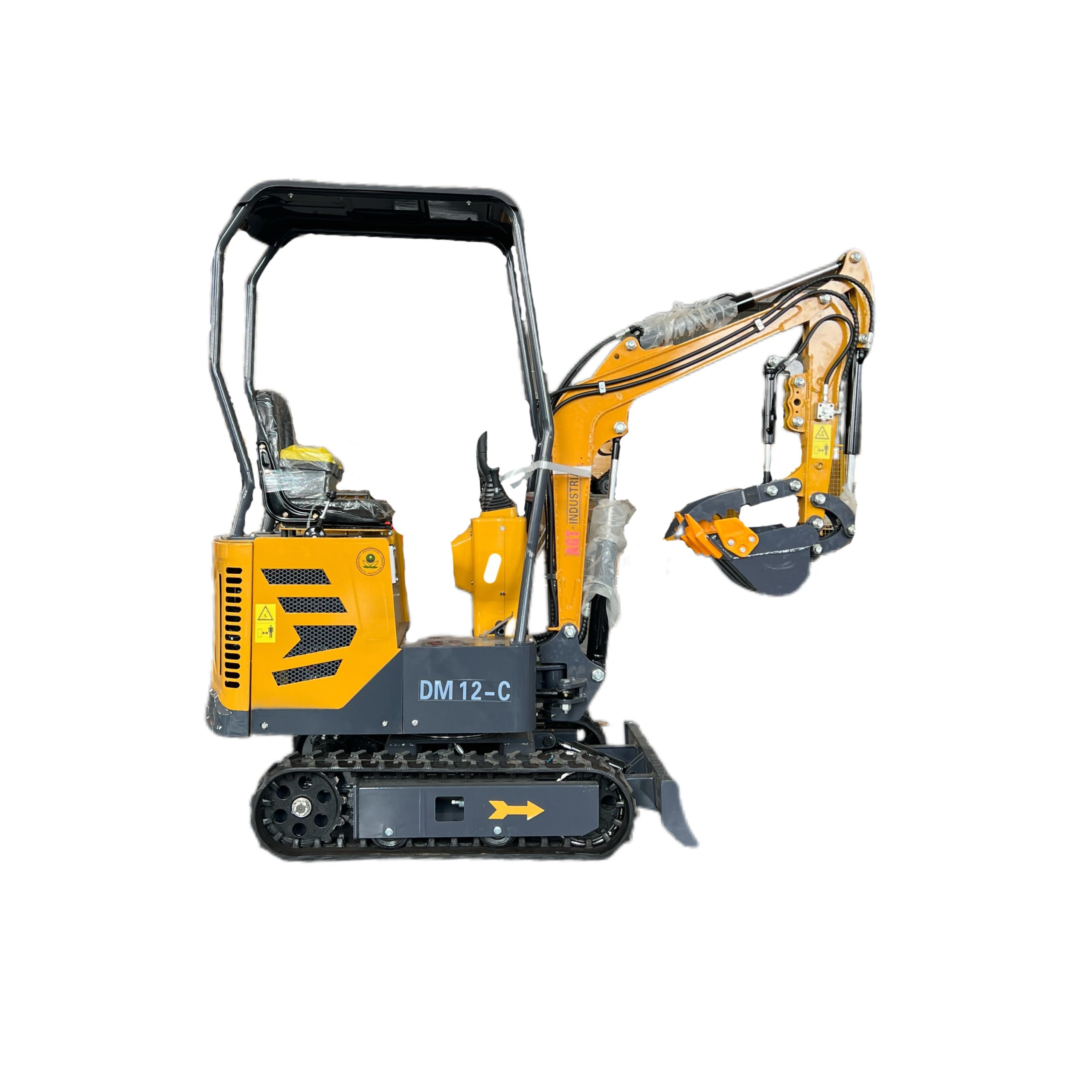 1 Ton 13.5 HP Gasoline Engine (B&S) EPA/CE Mini Hydraulic Digger Excavator With Side Swing | AGT-DM12-C
