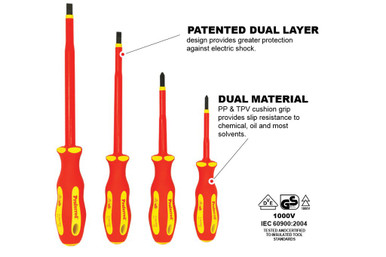 4 Piece Proferred Insulated Screwdriver Set