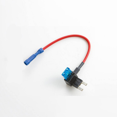 Miniature Automotive Blade Inline Fuse Holder Add A Circuit, #16 AWG, 30 Amp, Red Wire (5/Pkg.)