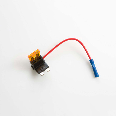 Standard ATO/ATC Blade Style Add A Circuit Inline Fuse Holder, 4" Red Wire #16 AWG 30 Amp(5/Pkg.)