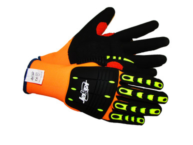 Joker #MX1185#7 MX-Series Hi-Vis Orange Impact Gloves, Size 7 (1 Pair)
