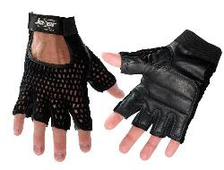 Joker WL #MX2504M Fingerless Mechanics Gloves/Padded Lifting Gloves, Medium (1 Pair)