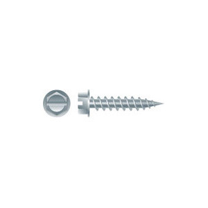 #8 x 5/8" Slotted Indented Hex Washer Head Self-Piercing Screws Zinc Plated, 1/4" AF (10000/Bulk Pkg)