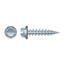#10 x 1-1/2" Slotted Indented Hex Washer Head w/Bonded NEO-EPDM Washer Self-Piercing Screws Zinc Plated (2000/Bulk Pkg)