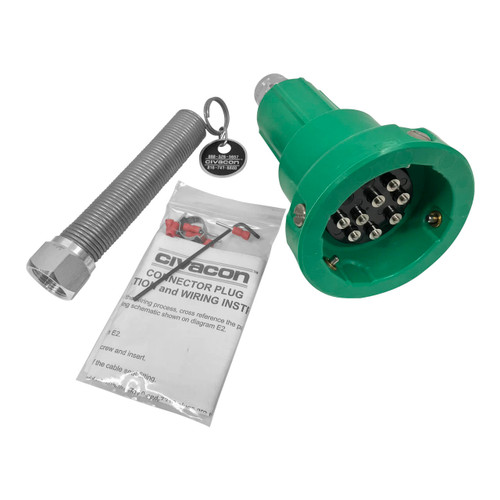 Civacon Green Thermistor Plug Only w/ 4 J-Slot Pins & 8 Contact Pins for Scully Compatible Systems